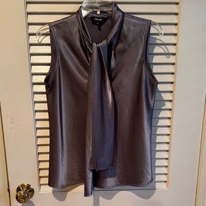 Nine West Women's Sleeveless Gray Blouse Size S